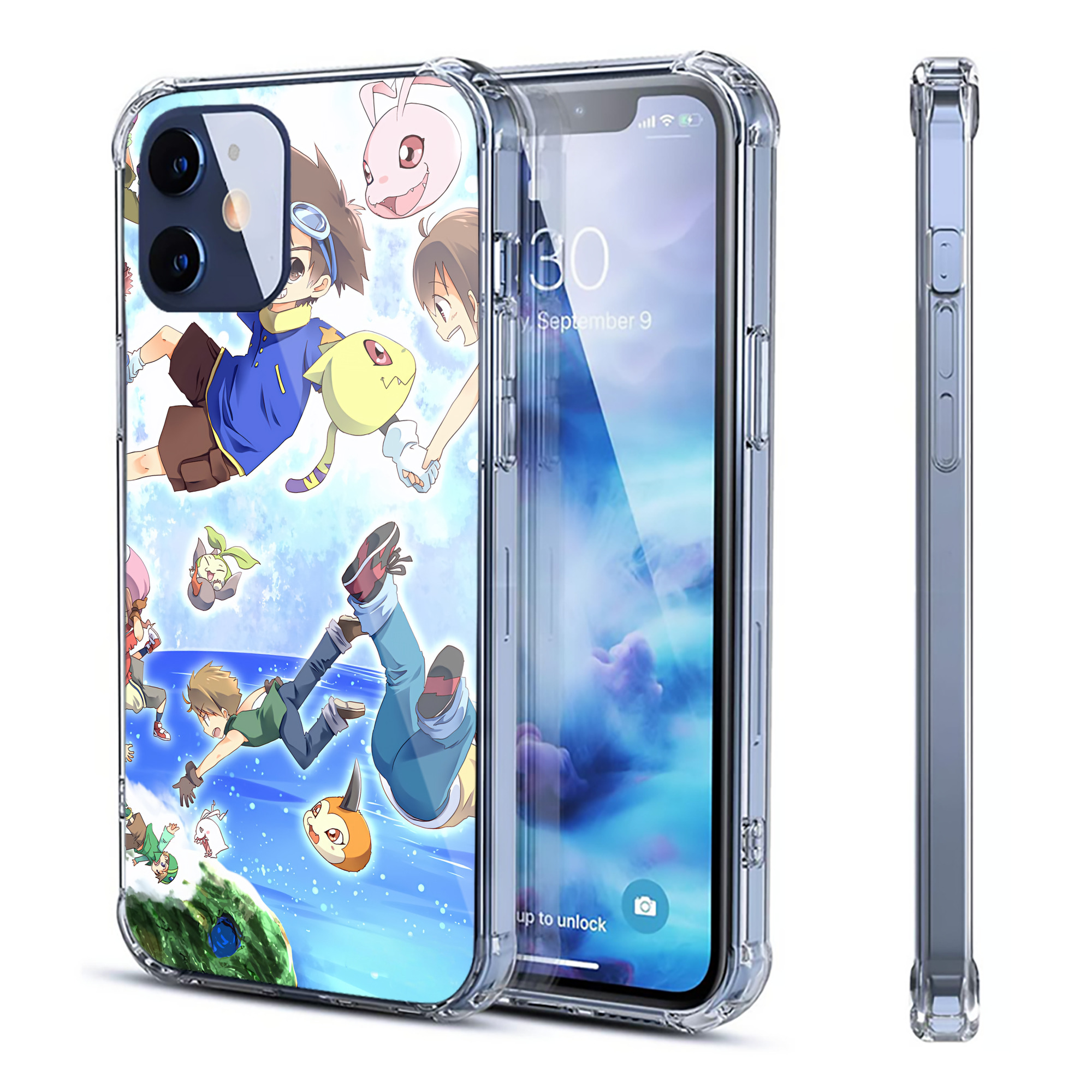 （画像用） Digimon デジタルモンスター/デジモン 【iPhone 12シリーズ対応】透明スマホケース（クリアソフトケース）